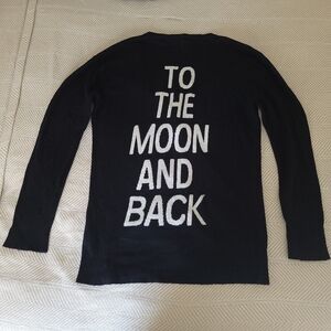Altar'd State Size Medium To The Moon and Back Black White Red Button Cardigan